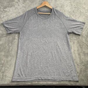 Lululemon Shirt Men Large Metal Vent Tech Gray Performance Athleisure Workout